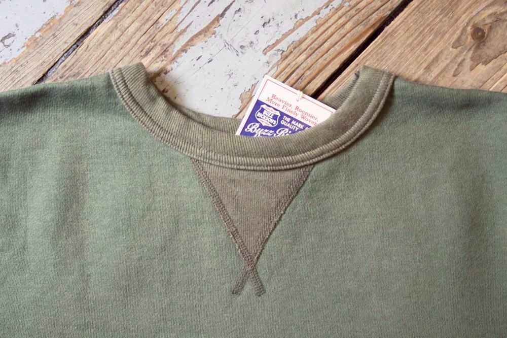 Buzz Rickson Olive Single-V Needle Sweatshirt - Image 4