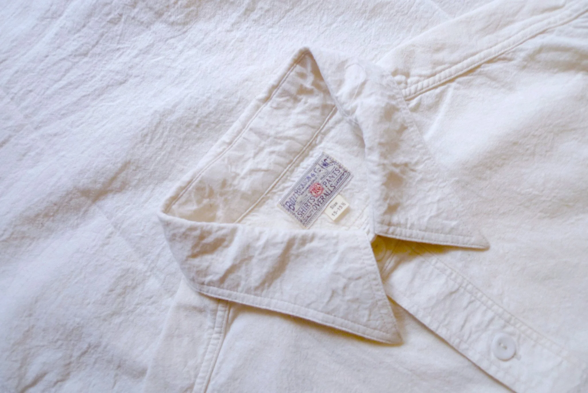Buzz Rickson 1930’s/40’s Chambray Workshirt White - Image 4